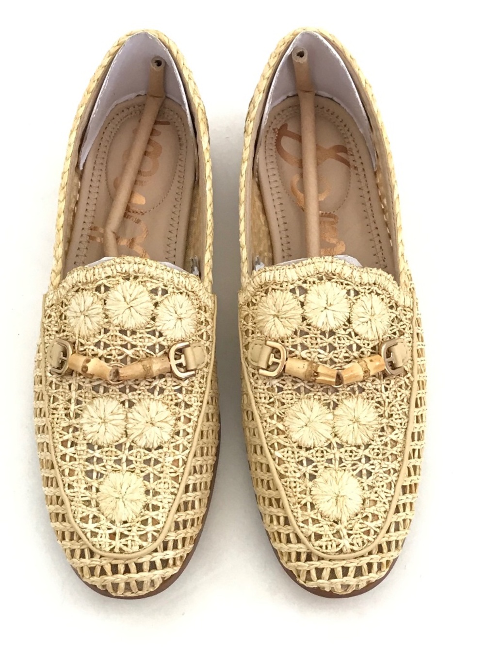 SAM EDELMAN Lowell Raffia Loafers Woman’s Size 6.5